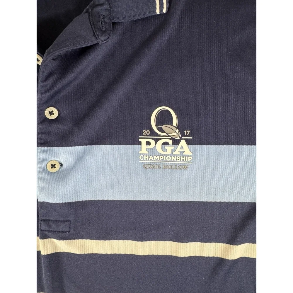 Polo Golf Ralph Lauren Shirt XL Striped  PGA Championship Quail Hollow Big‎ Pony